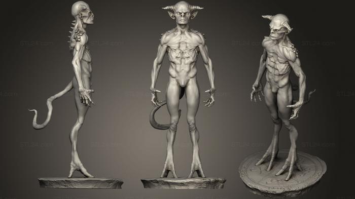 Figurines heroes, monsters and demons (Demon 123, STKM_0763) 3D models for cnc